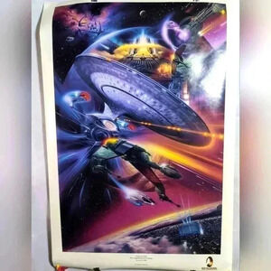 Original Star Trek Experience premier poster 1/4/1998 Hilton Las Vegas no holes